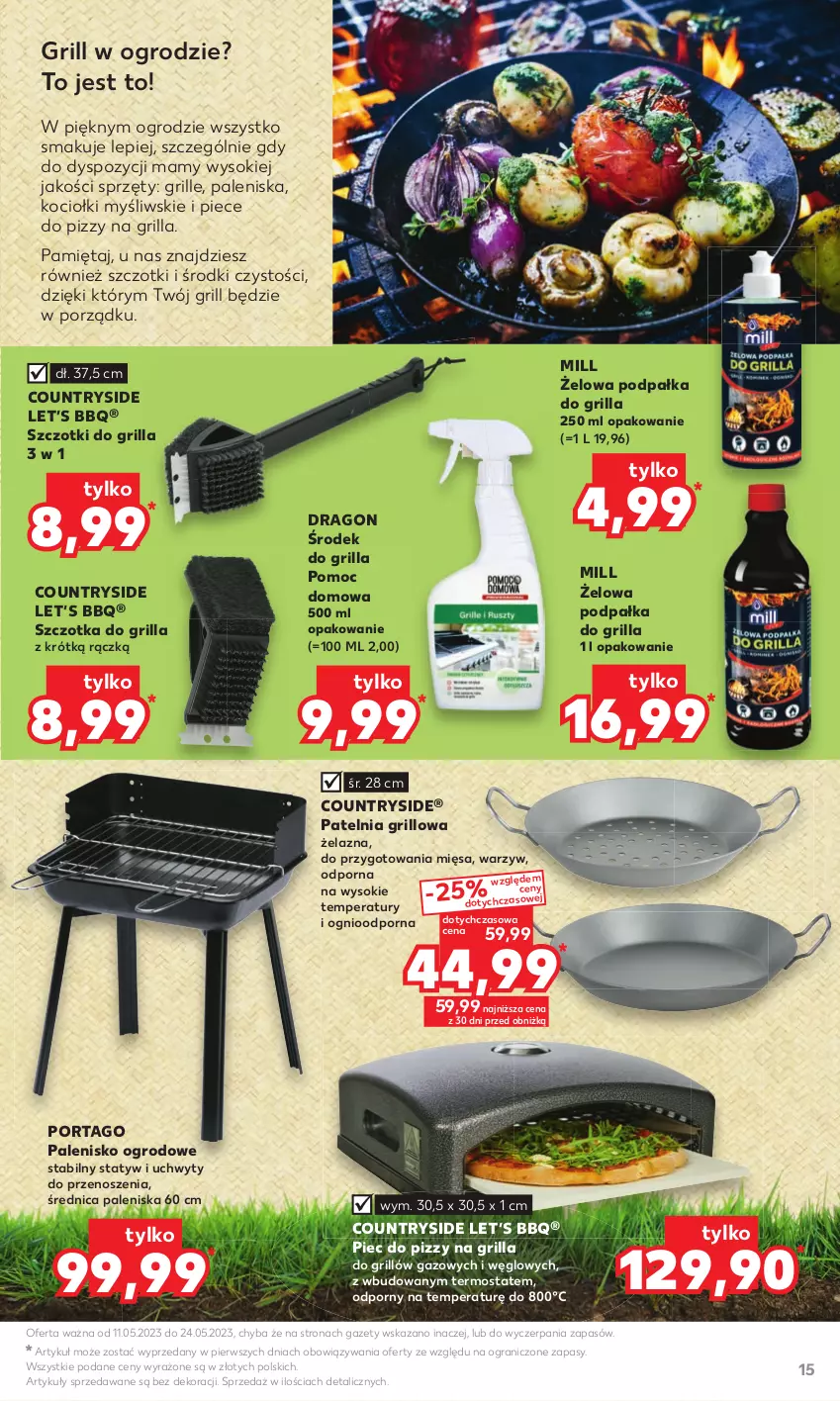 Gazetka promocyjna Kaufland - Kaufland - ważna 11.05 do 24.05.2023 - strona 15 - produkty: Gra, Grill, Koc, Mięta, Palenisko, Patelnia, Patelnia grillowa, Piec, Por, Sok, Szczotka, Tago, Termos, Uchwyty