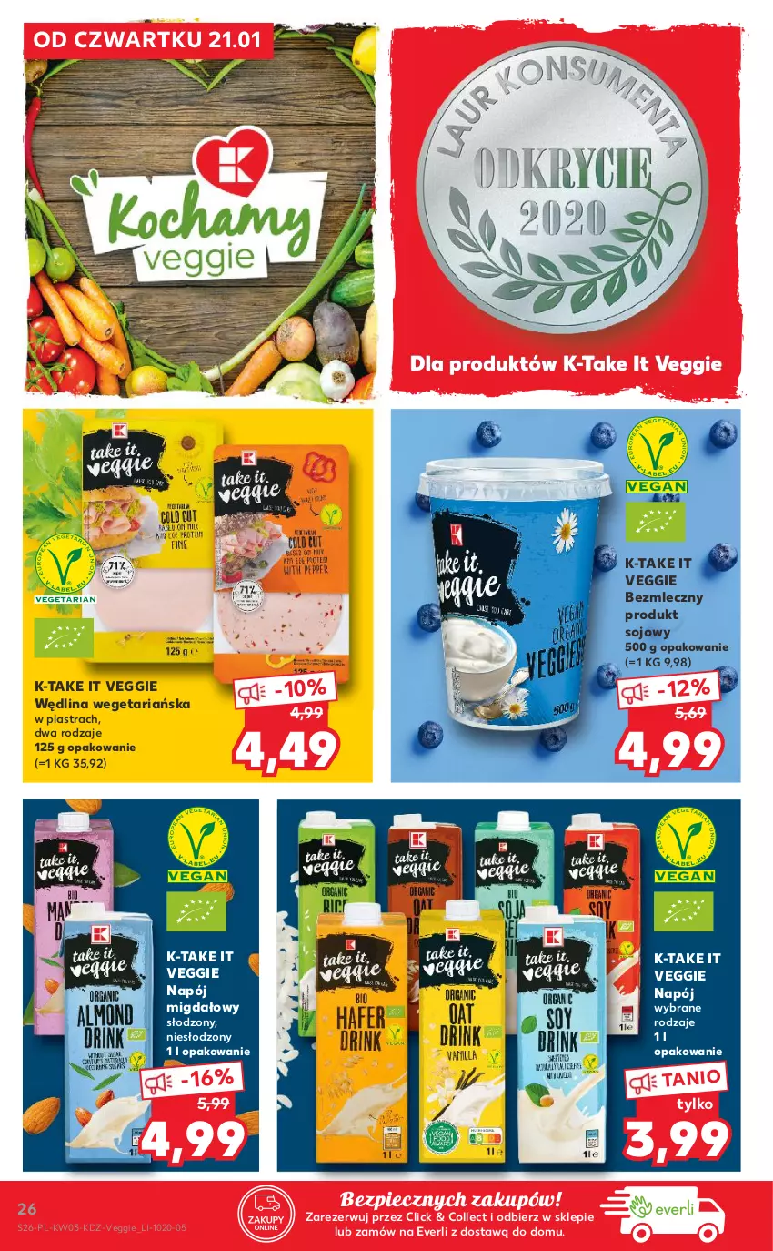 Gazetka promocyjna Kaufland - Promocje tygodnia - ważna 21.01 do 27.01.2021 - strona 26 - produkty: Napój, Piec, Wędlina