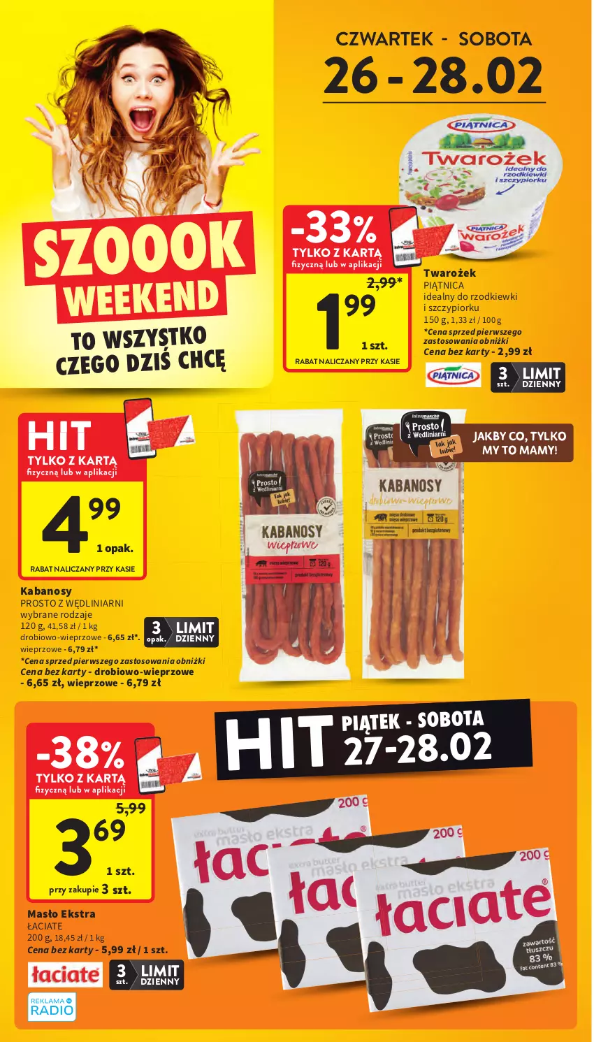 Gazetka promocyjna Intermarche - Gazetka promocyjna - ważna 26.02 do 04.03.2026 - strona 2 - produkty: Kabanos, Masło, Piątnica