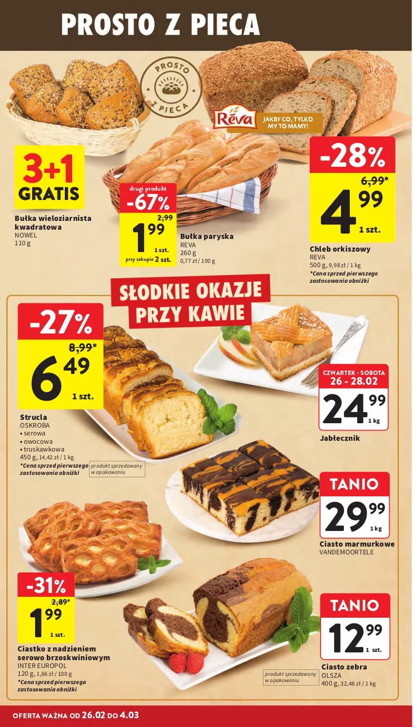 Gazetka promocyjna Intermarche - Gazetka promocyjna - ważna 26.02 do 04.03.2026 - strona 24 - produkty: Bułka, Bułka wieloziarnista, Chleb, Gra, Ser, Strucla