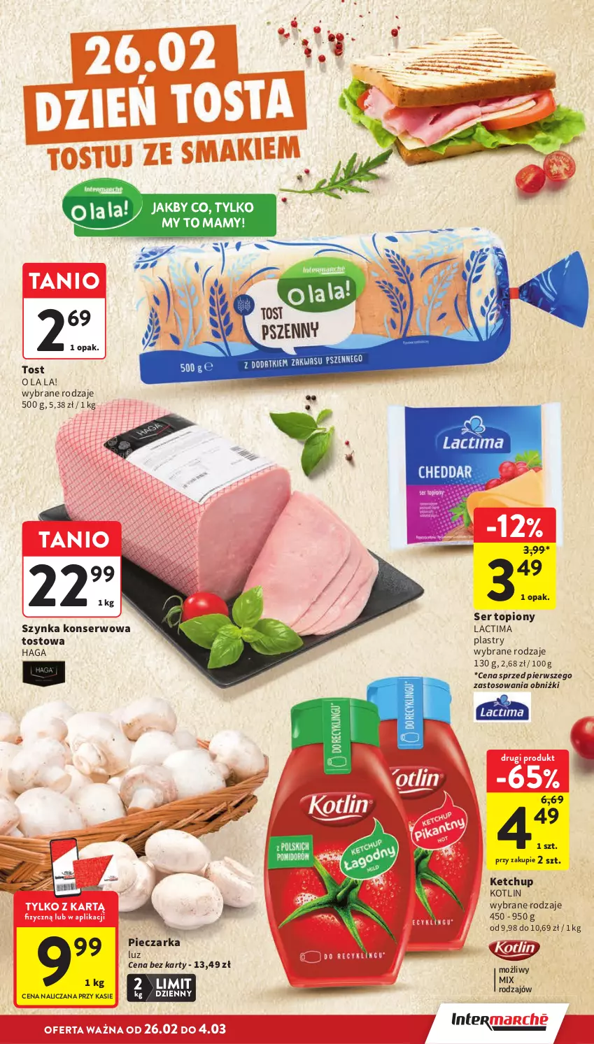 Gazetka promocyjna Intermarche - Gazetka promocyjna - ważna 26.02 do 04.03.2026 - strona 25 - produkty: Ketchup, Kotlin, Piec, Pieczarka, Ser, Ser topiony, Szynka, Szynka konserwowa, Top
