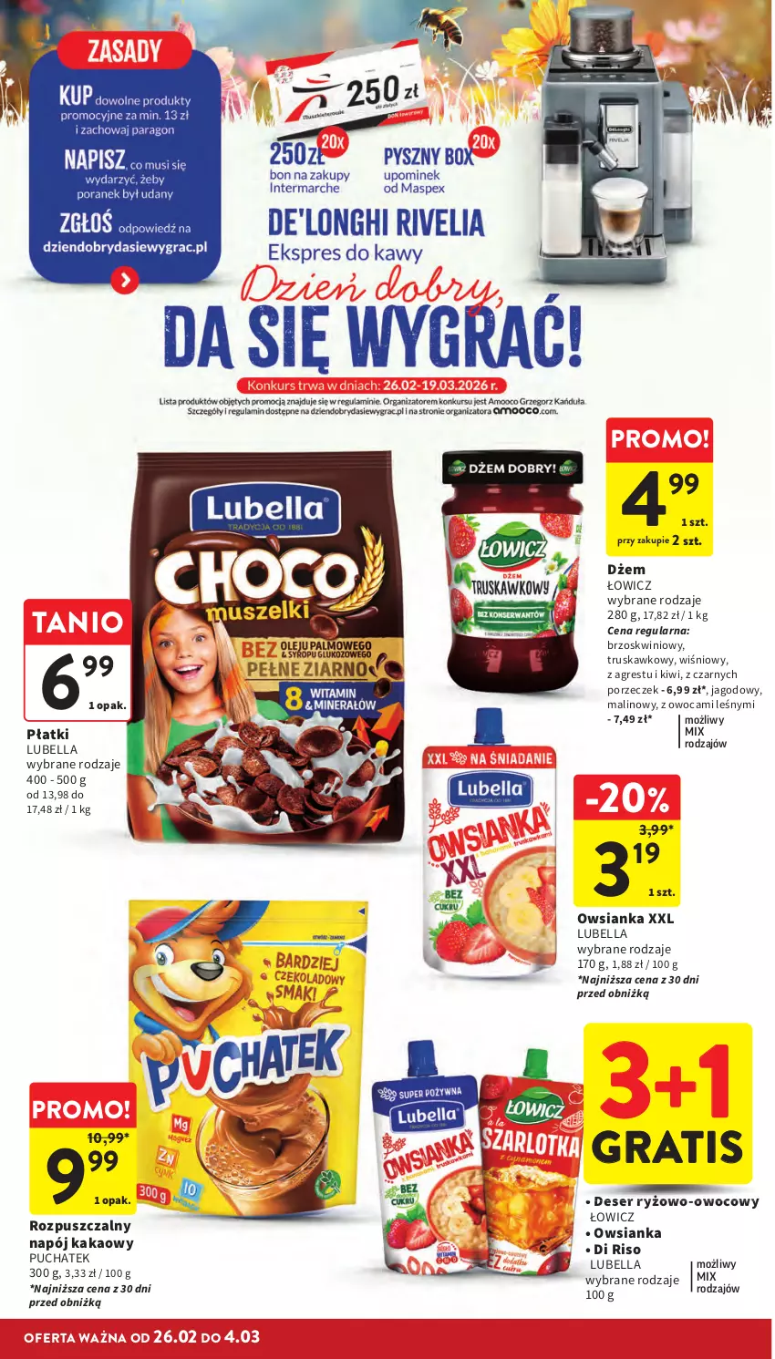 Gazetka promocyjna Intermarche - Gazetka promocyjna - ważna 26.02 do 04.03.2026 - strona 28 - produkty: Bell, Bella, Deser, Dżem, Gra, Gres, Kakao, Kiwi, Lubella, Napój, Owsianka, Por, Ryż, Ser