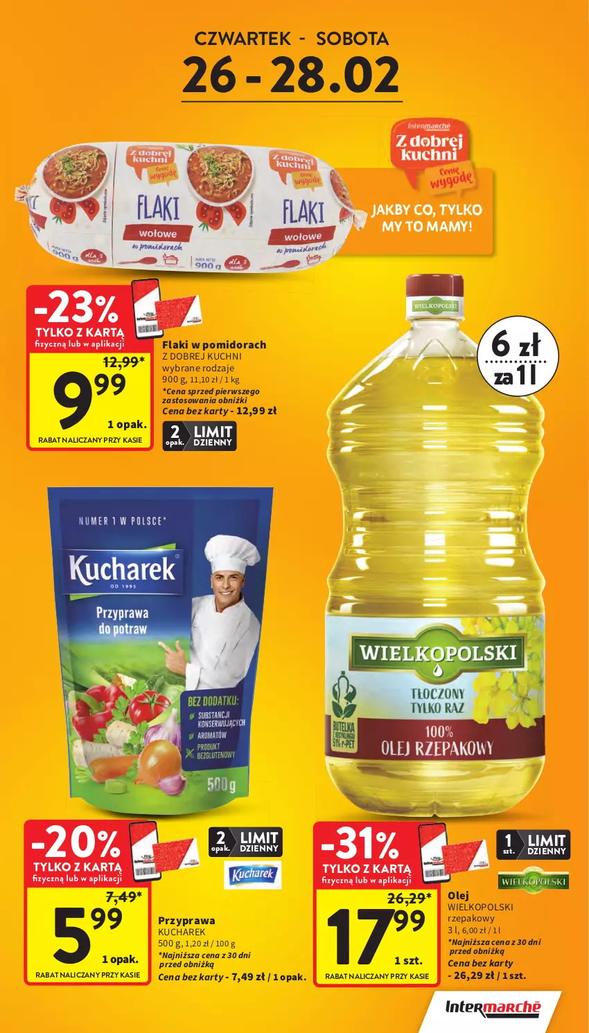 Gazetka promocyjna Intermarche - Gazetka promocyjna - ważna 26.02 do 04.03.2026 - strona 3 - produkty: Flaki, Kucharek, Olej