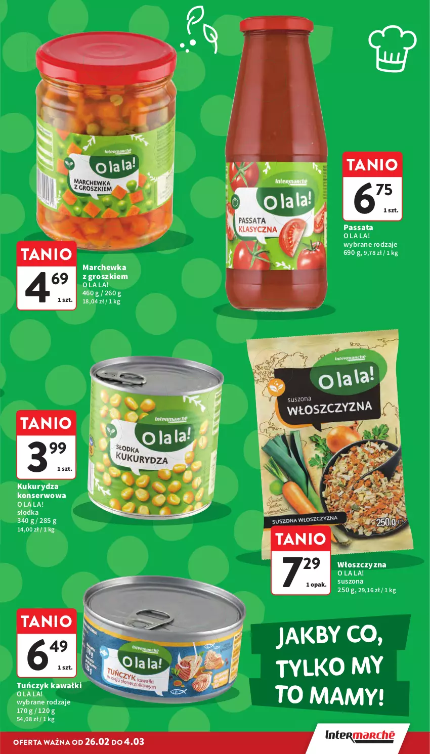 Gazetka promocyjna Intermarche - Gazetka promocyjna - ważna 26.02 do 04.03.2026 - strona 33 - produkty: Kawa, Kukurydza, Kukurydza konserwowa, Marchewka, Ser, Tuńczyk