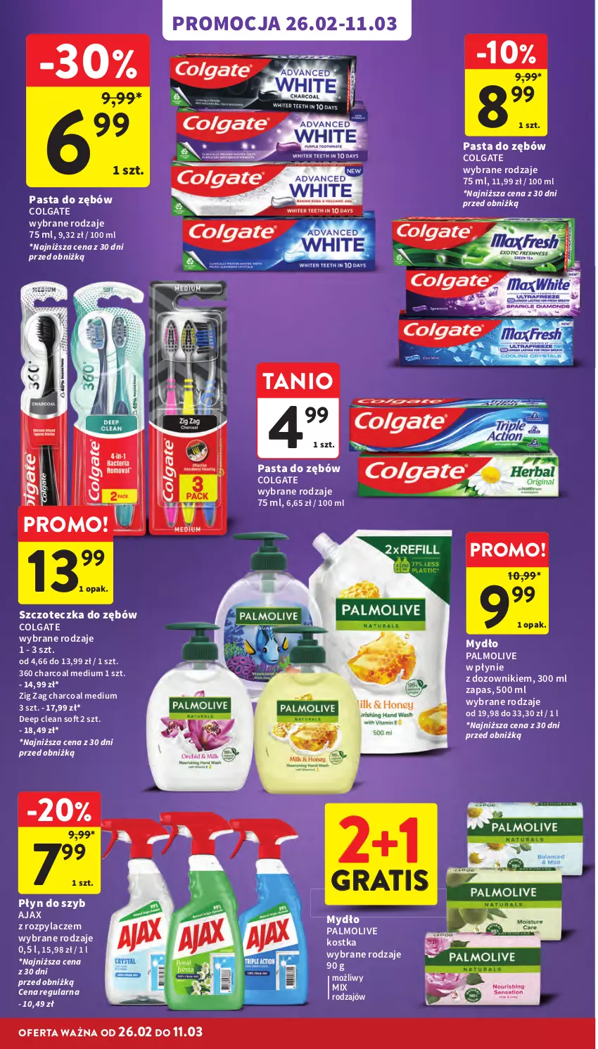 Gazetka promocyjna Intermarche - Gazetka promocyjna - ważna 26.02 do 04.03.2026 - strona 36 - produkty: Ajax, Colgate, Dozownik, Gra, LG, Mydło, Palmolive, Pasta do zębów, Płyn do szyb, Szczoteczka, Szczoteczka do zębów