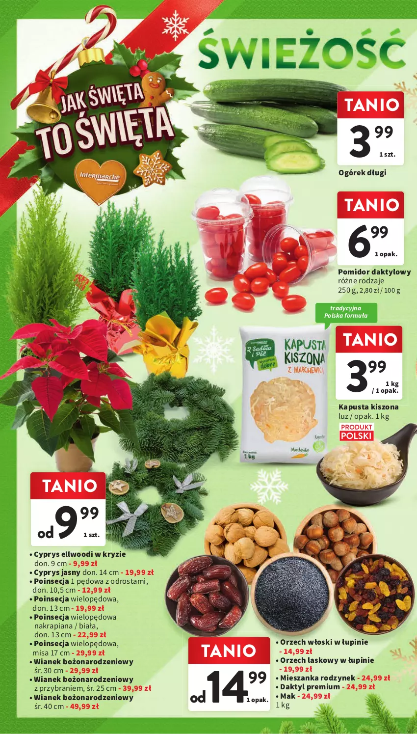 Gazetka promocyjna Intermarche - Gazetka Intermarche - ważna 14.12 do 18.12.2023 - strona 24 - produkty: Ogórek, Poinsecja