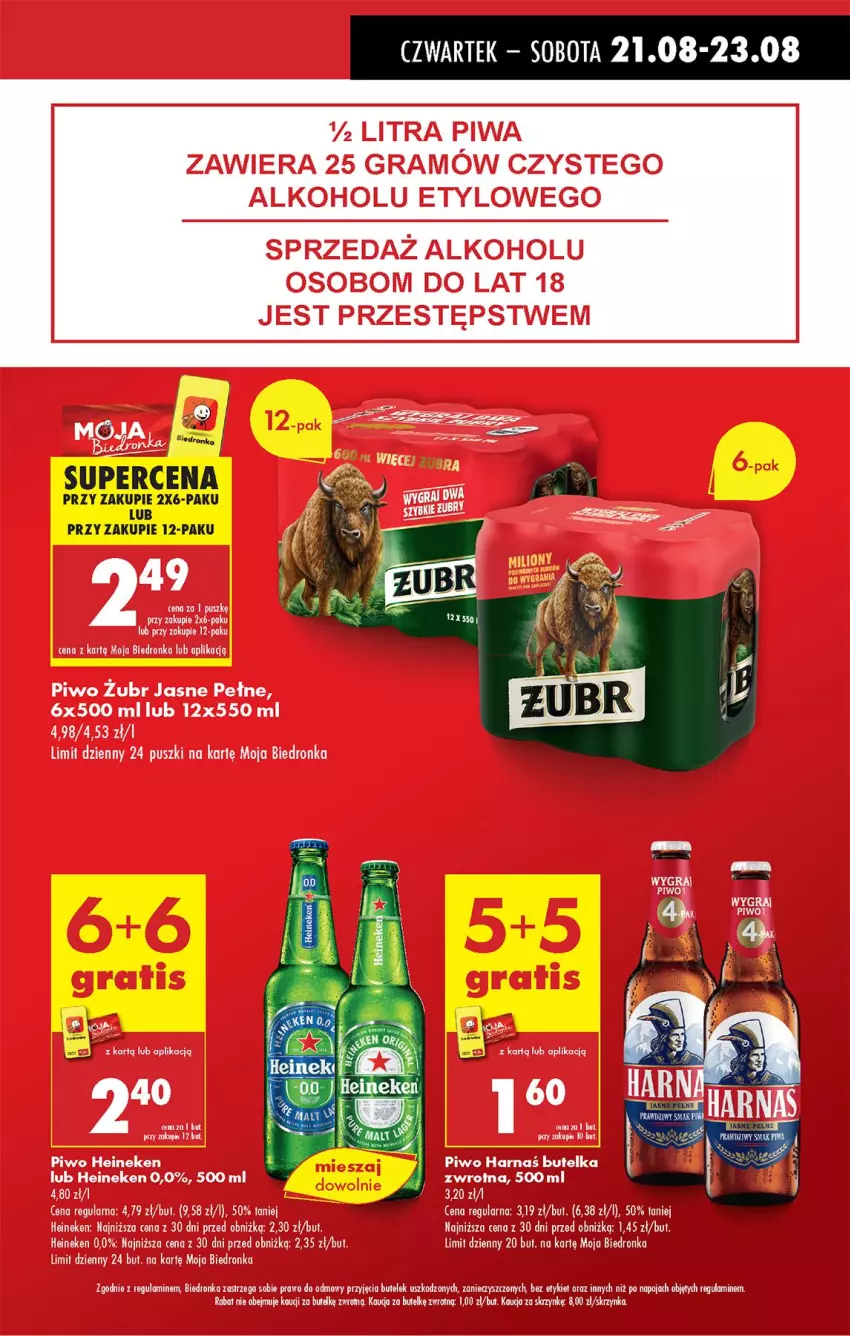 Gazetka promocyjna Biedronka - Od Czwartku - ważna 21.08 do 27.08.2025 - strona 11 - produkty: Fa, Gra, Harnaś, Heineken, Piwa, Piwo