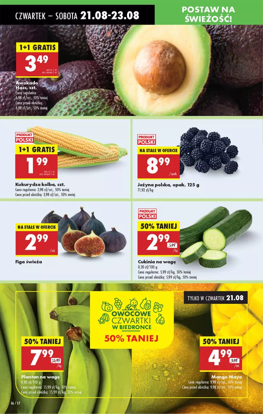 Gazetka promocyjna Biedronka - Od Czwartku - ważna 21.08 do 27.08.2025 - strona 20 - produkty: Fa, Gin, Kukurydza, Mango