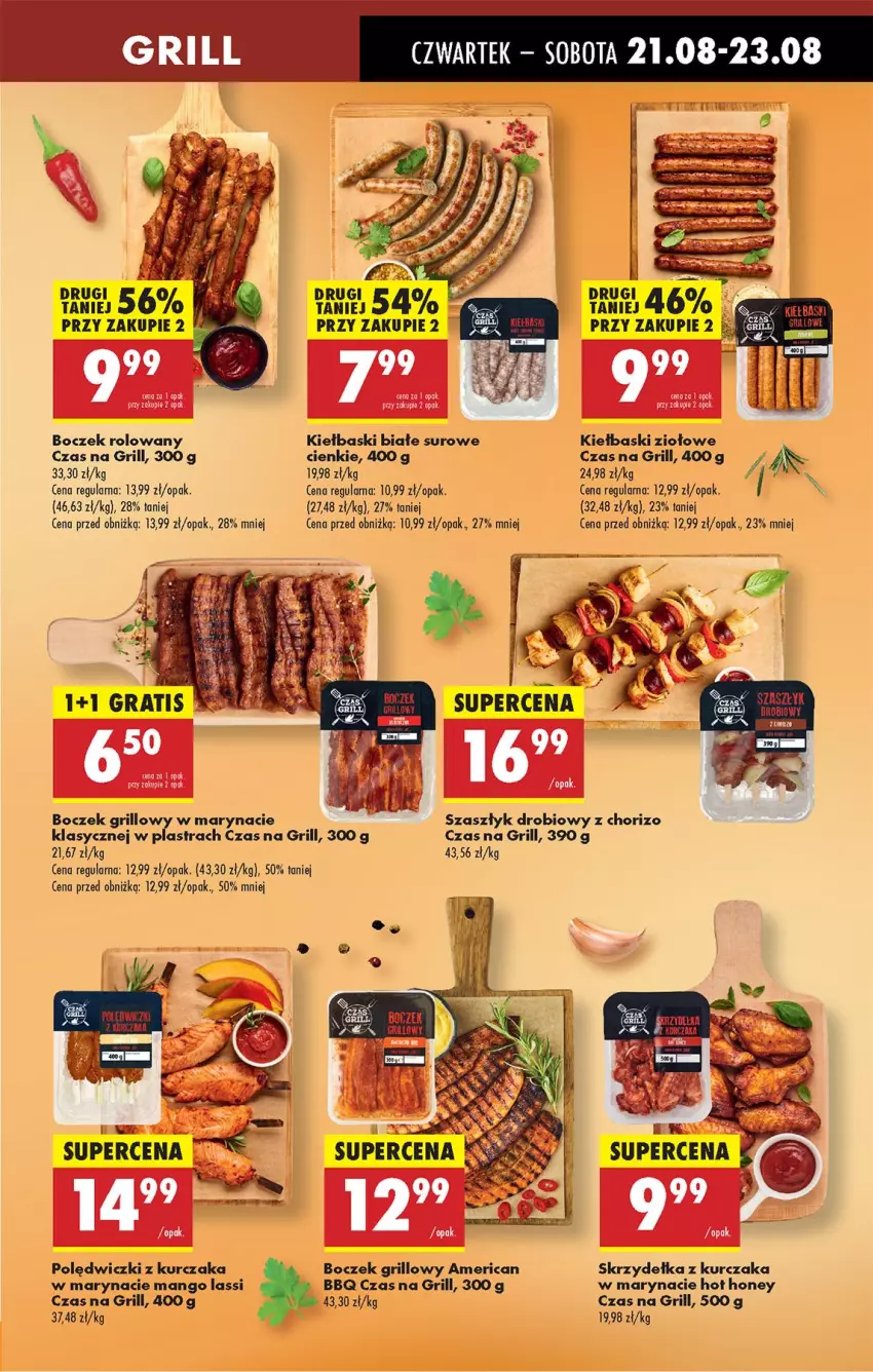 Gazetka promocyjna Biedronka - Od Czwartku - ważna 21.08 do 27.08.2025 - strona 25 - produkty: Boczek, Grill, Kiełbaski białe, Kurczak, Mango, Polędwiczki z kurczaka, Skrzydełka z kurczaka