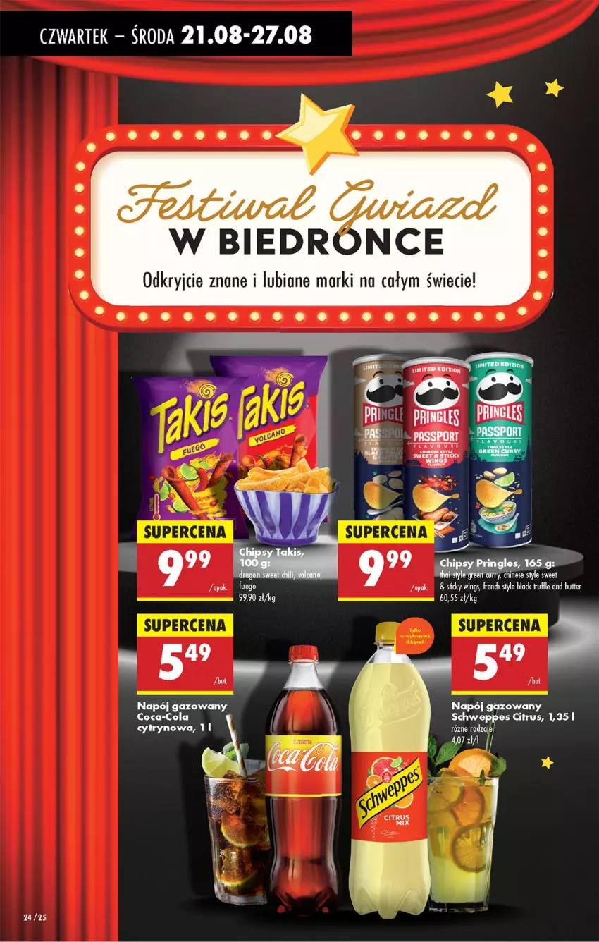 Gazetka promocyjna Biedronka - Od Czwartku - ważna 21.08 do 27.08.2025 - strona 28 - produkty: Coca-Cola, Lack, Napój, Napój gazowany, Schweppes