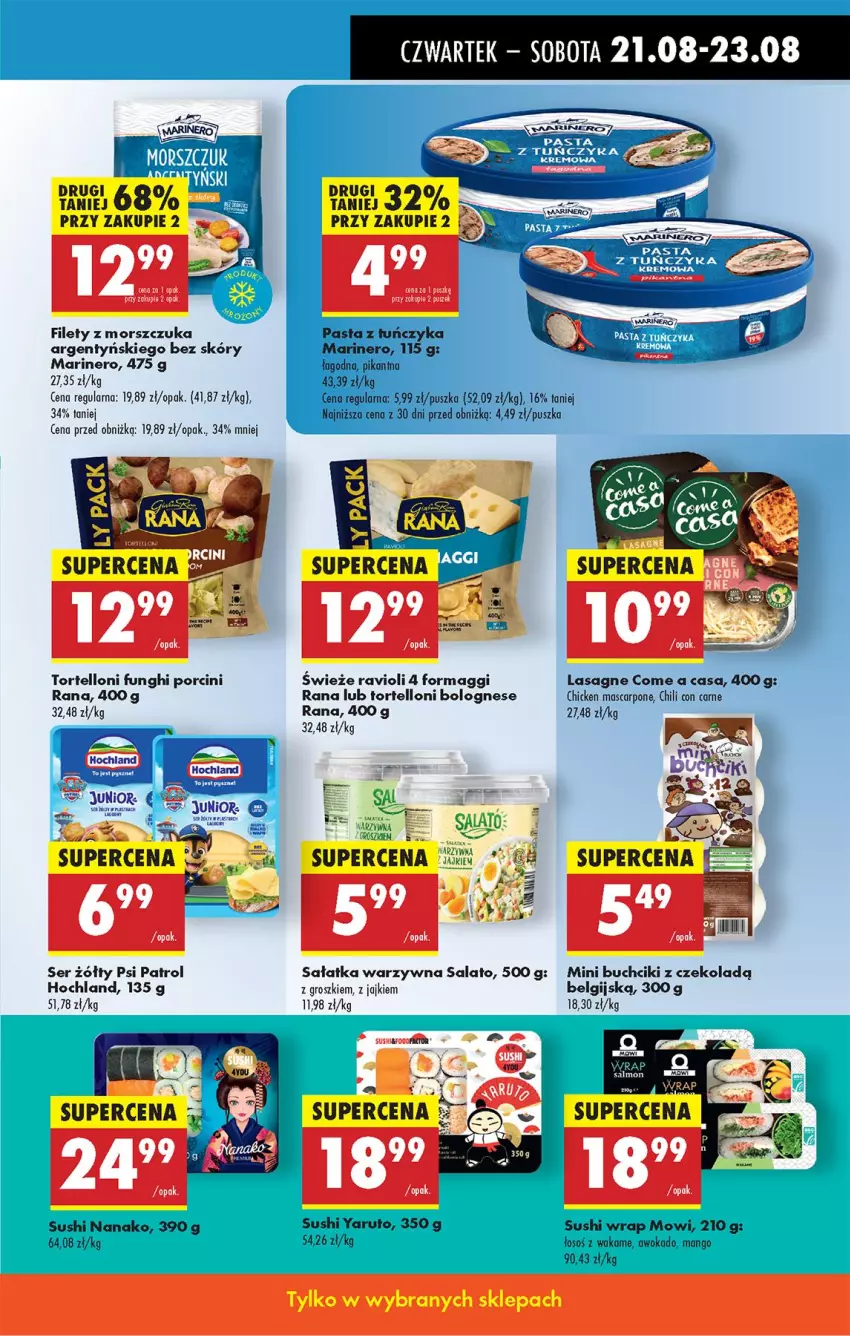 Gazetka promocyjna Biedronka - Od Czwartku - ważna 21.08 do 27.08.2025 - strona 37 - produkty: Fa, Gaga, Hochland, Lasagne, LG, Maggi, Mango, Mascarpone, Por, Psi Patrol, Sałat, Sałatka, Sałatka warzywna, Ser, Sushi, Tortelloni, Tuńczyk, Warzywa