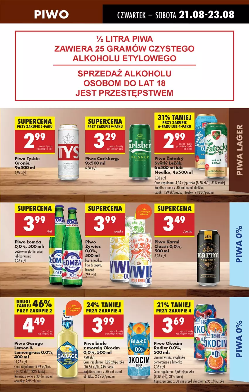 Gazetka promocyjna Biedronka - Od Czwartku - ważna 21.08 do 27.08.2025 - strona 51 - produkty: Carlsberg, Gra, Karmi, Koc, Limonka, Mięta, Ogórek, Okocim, Piwa, Piwo, Radler, Tyskie