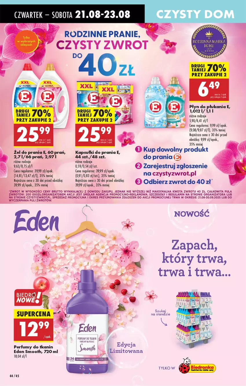Gazetka promocyjna Biedronka - Od Czwartku - ważna 21.08 do 27.08.2025 - strona 54 - produkty: Kapsułki do prania, Mola, Perfum, Płyn do płukania, Sok