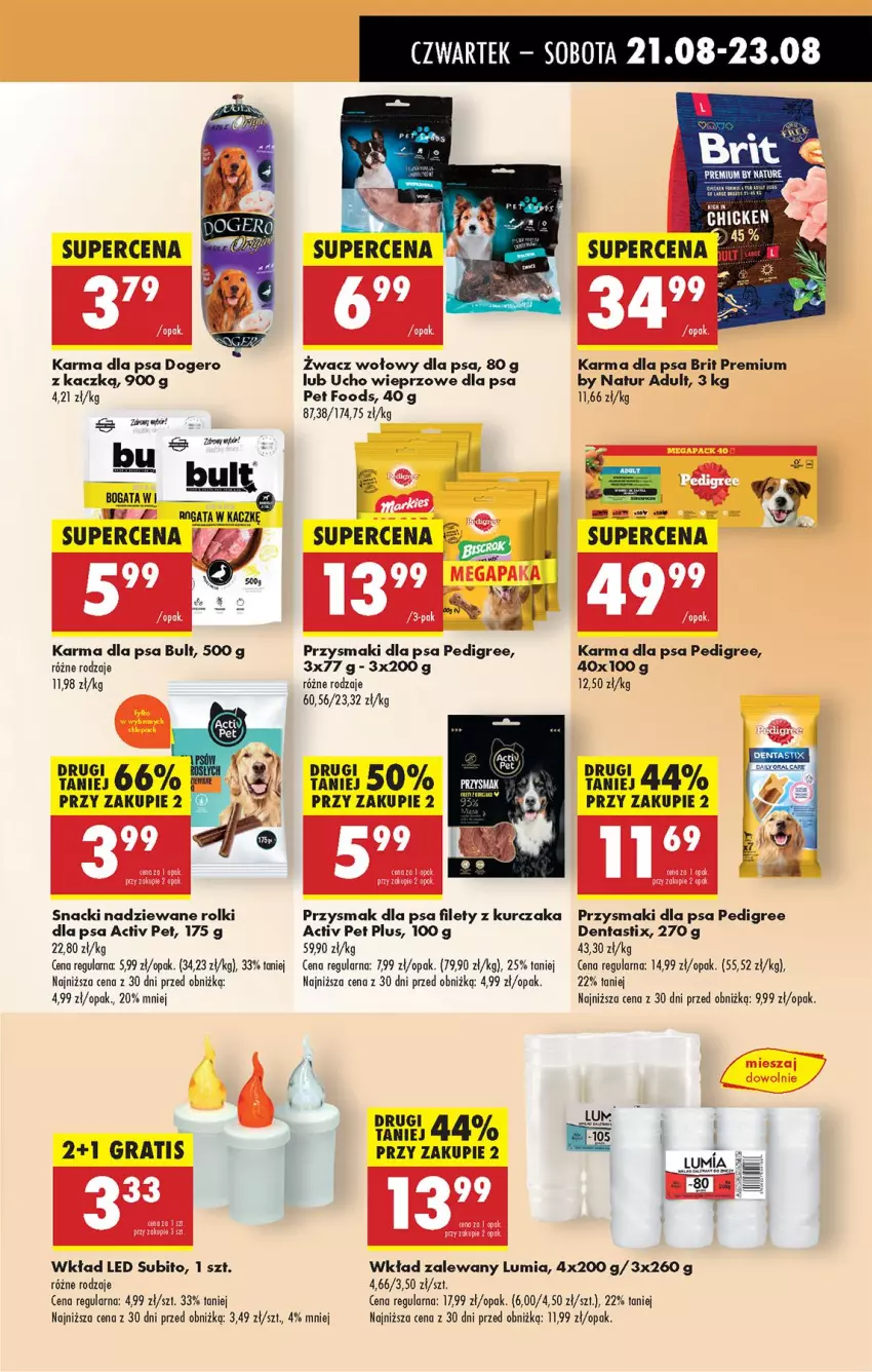 Gazetka promocyjna Biedronka - Od Czwartku - ważna 21.08 do 27.08.2025 - strona 59 - produkty: Brit, Gra, Kurczak, Pedigree, Przysmak dla psa, Przysmaki, Rolki, Rum