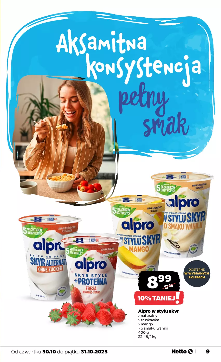 Gazetka promocyjna Netto - Od Czwartku - ważna 30.10 do 31.10.2025 - strona 9 - produkty: Aksam, Alpro, Mango