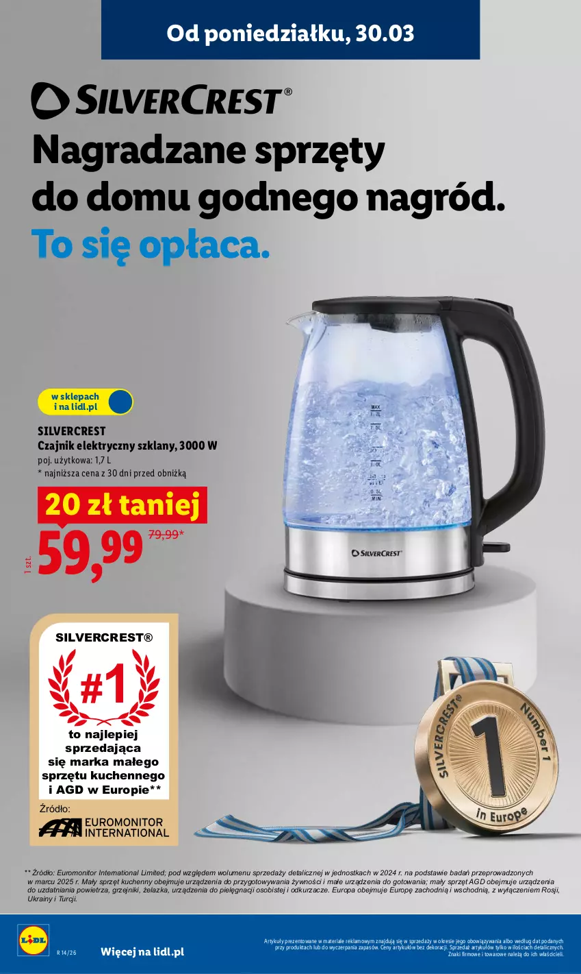 Gazetka promocyjna Lidl - Katalog ważny od 30.03 - ważna 30.03 do 04.04.2026 - strona 12 - produkty: Czajnik, Czajnik elektryczny, Gra, Grzejnik, Monitor, Odkurzacz, Odkurzacze, Silvercrest