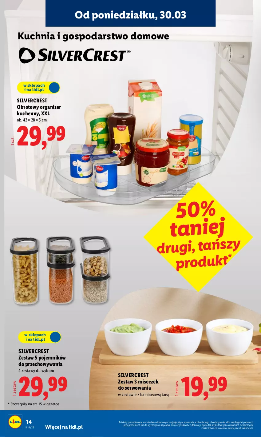 Gazetka promocyjna Lidl - Katalog ważny od 30.03 - ważna 30.03 do 04.04.2026 - strona 16 - produkty: Kuchnia, Organizer, Pojemnik, Ser, Silvercrest