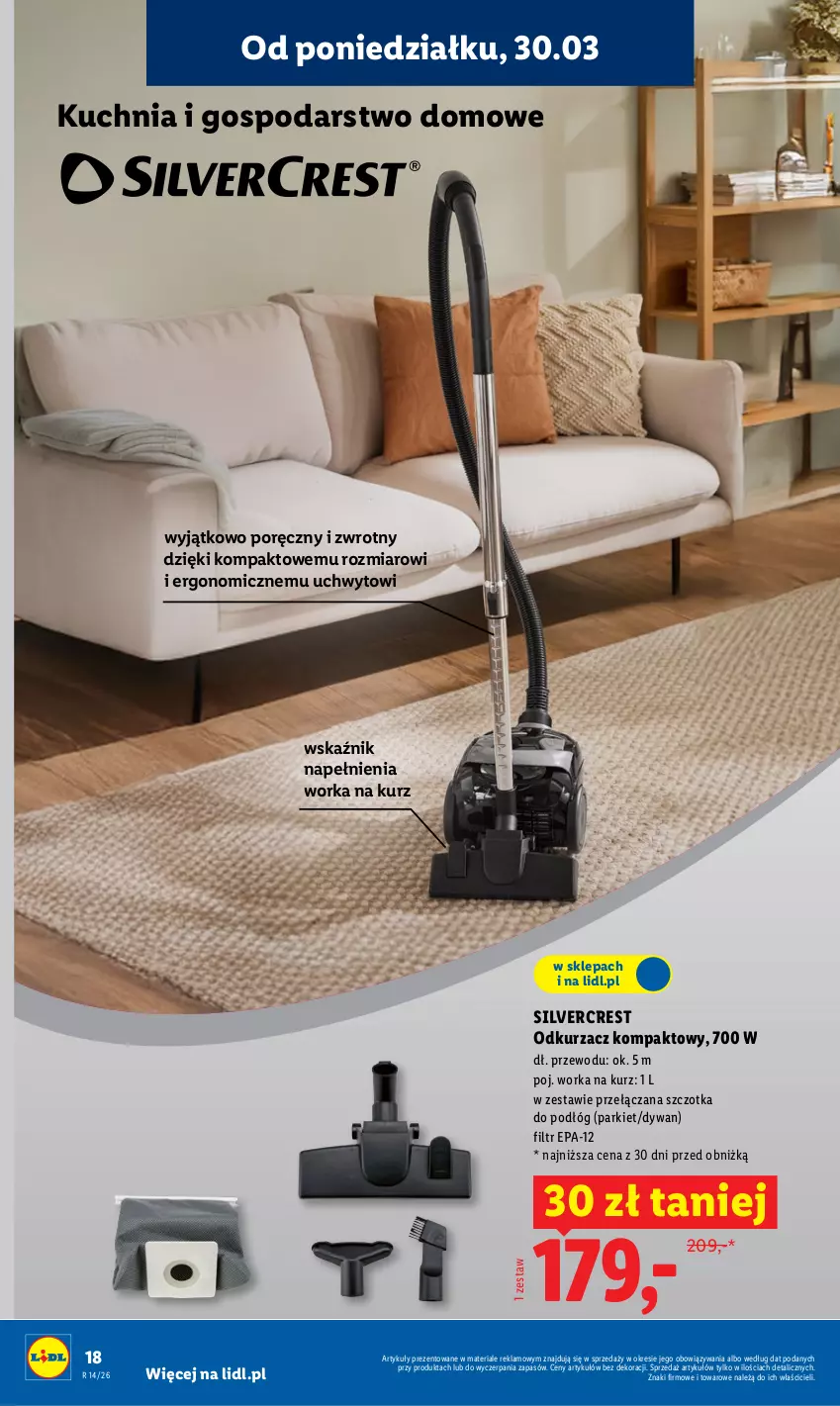 Gazetka promocyjna Lidl - Katalog ważny od 30.03 - ważna 30.03 do 04.04.2026 - strona 20 - produkty: Dywan, Kuchnia, Odkurzacz, Orka, Por, Silvercrest, Szczotka