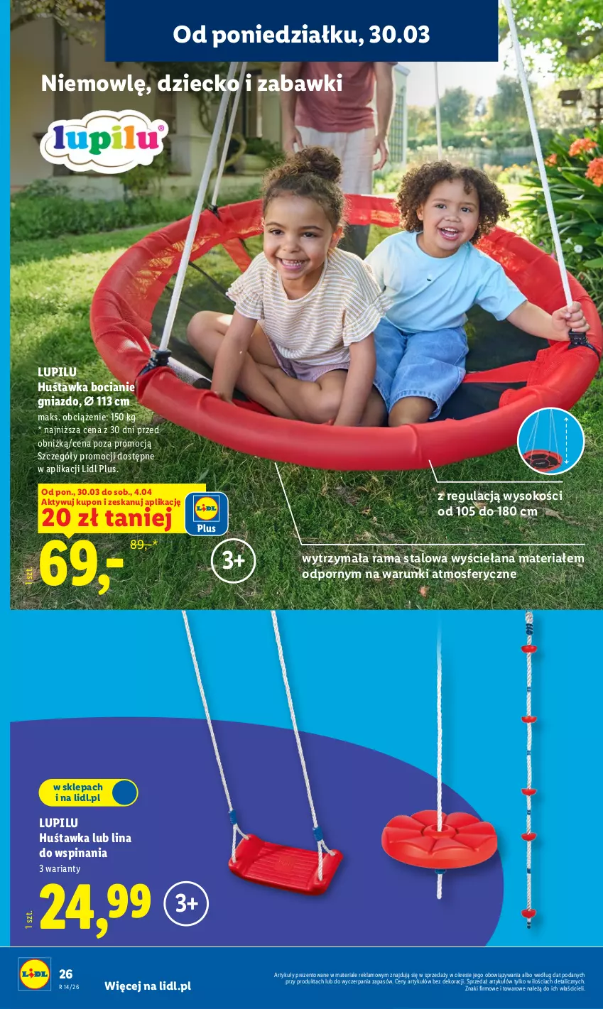 Gazetka promocyjna Lidl - Katalog ważny od 30.03 - ważna 30.03 do 04.04.2026 - strona 28 - produkty: Huśtawka, Por, Rama, Sok