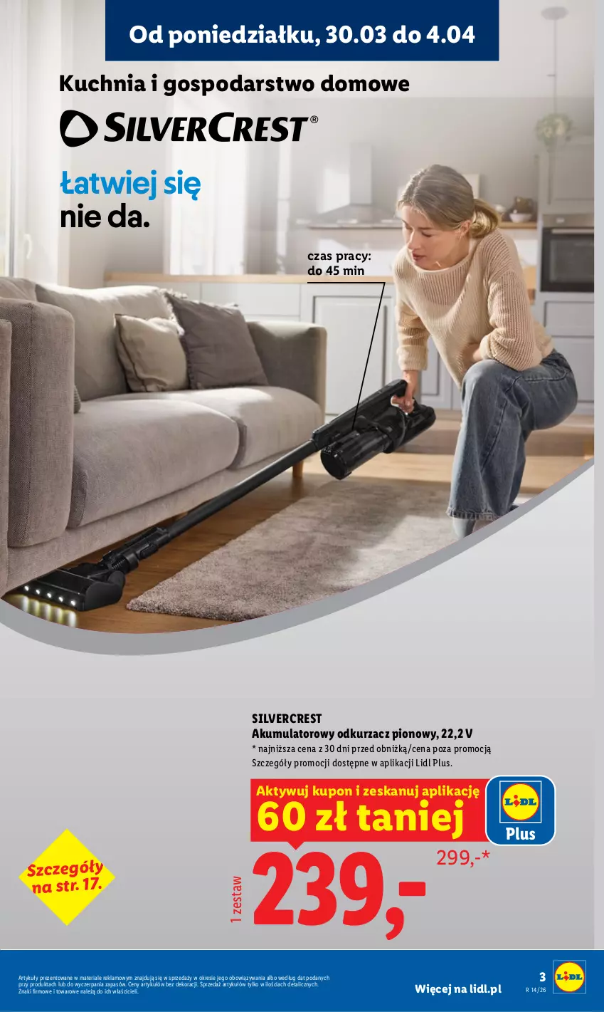 Gazetka promocyjna Lidl - Katalog ważny od 30.03 - ważna 30.03 do 04.04.2026 - strona 3 - produkty: Akumulator, Kuchnia, Odkurzacz, Silvercrest