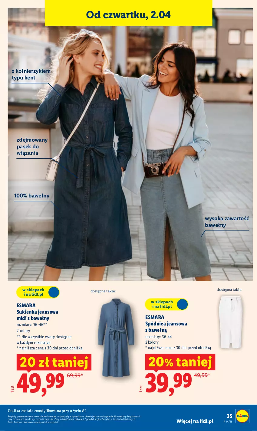 Gazetka promocyjna Lidl - Katalog ważny od 30.03 - ważna 30.03 do 04.04.2026 - strona 39 - produkty: Gra, Grafika, Pasek, Sok, Spódnica, Sukienka