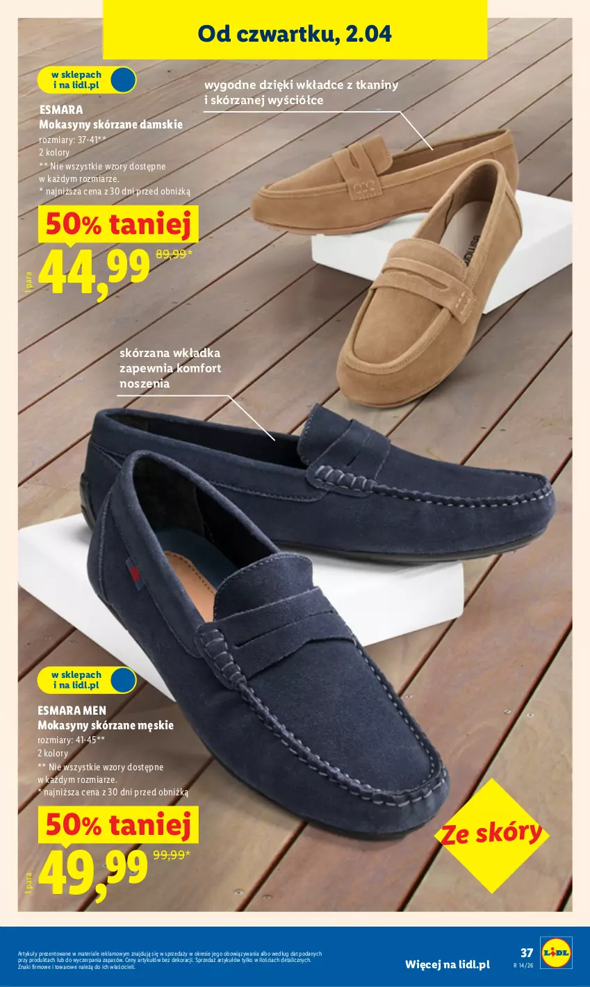 Gazetka promocyjna Lidl - Katalog ważny od 30.03 - ważna 30.03 do 04.04.2026 - strona 41 - produkty: Mokasyny
