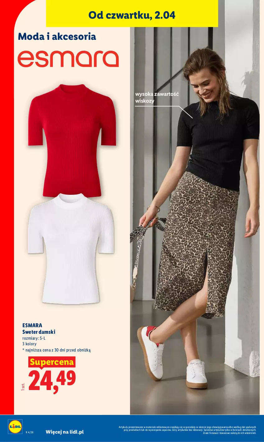 Gazetka promocyjna Lidl - Katalog ważny od 30.03 - ważna 30.03 do 04.04.2026 - strona 46 - produkty: Moda, Sok, Sweter