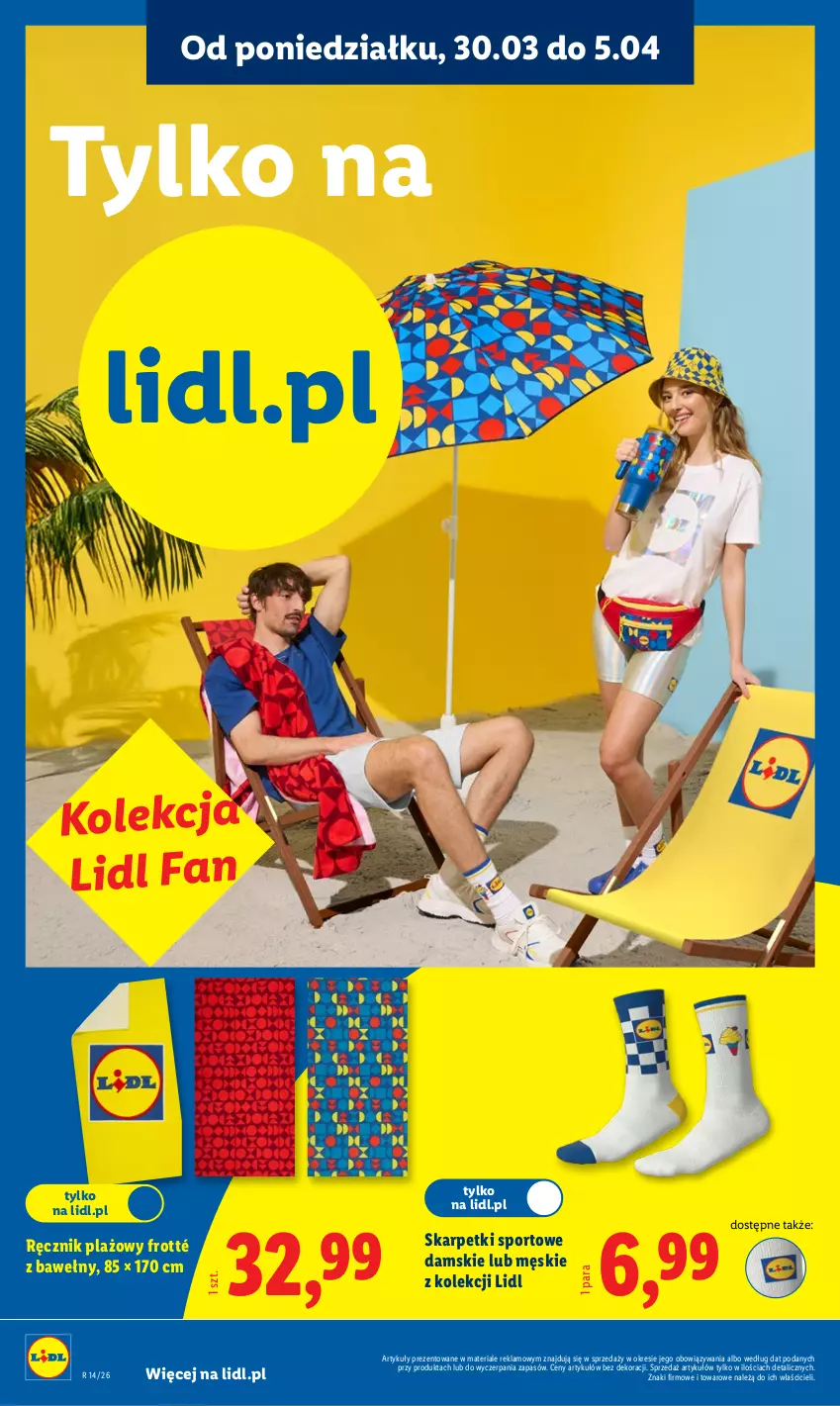 Gazetka promocyjna Lidl - Katalog ważny od 30.03 - ważna 30.03 do 04.04.2026 - strona 48 - produkty: Fa, Karp, Por, Ręcznik, Skarpetki, Sport