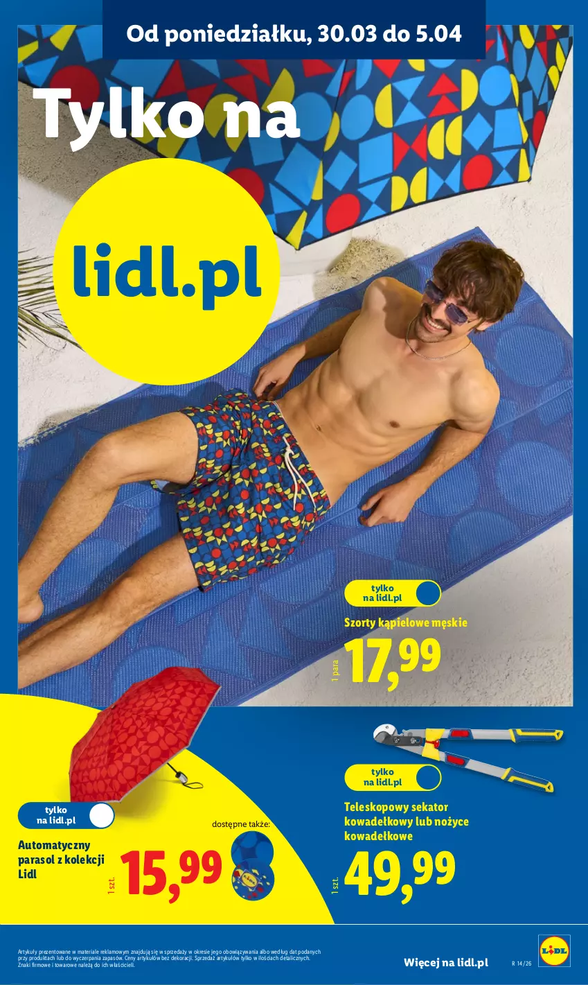 Gazetka promocyjna Lidl - Katalog ważny od 30.03 - ważna 30.03 do 04.04.2026 - strona 51 - produkty: Noż, Nożyce, Parasol, Sekator, Szorty, Teleskop