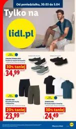 Gazetka promocyjna Lidl - Katalog ważny od 30.03 - Gazetka - ważna od 04.04 do 04.04.2026 - strona 45 - produkty: Sneakersy, Bermudy, Kosz, Koszulka