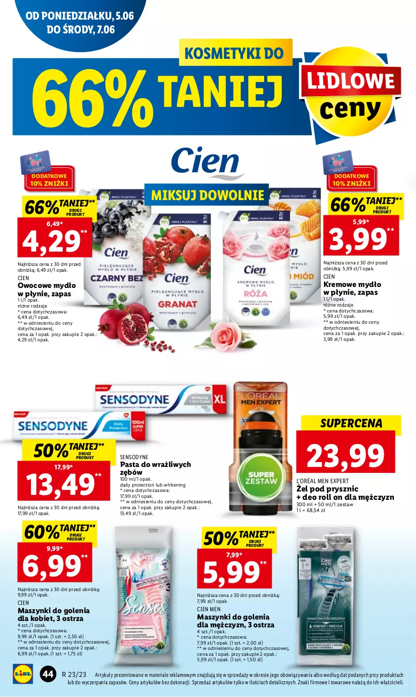 Gazetka promocyjna Lidl - GAZETKA - ważna 05.06 do 07.06.2023 - strona 48 - produkty: L’Oréal, Mydło, Mydło w płynie, Sensodyne