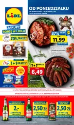 Gazetka promocyjna Lidl - GAZETKA - Gazetka - ważna od 07.06 do 07.06.2023 - strona 1 - produkty: Mozzarella, Piwa, Piwo, Ser, NBA, Gra, Lody, PIKOK, Grill, Kiełbasa, Kiełbasa śląska