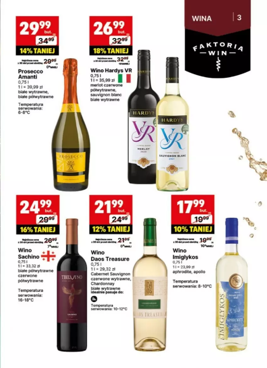 Gazetka promocyjna Delikatesy Centrum - ważna 04.11 do 16.11.2024 - strona 10 - produkty: Cabernet Sauvignon, Dżem, Prosecco, Ser, Wino, Woda