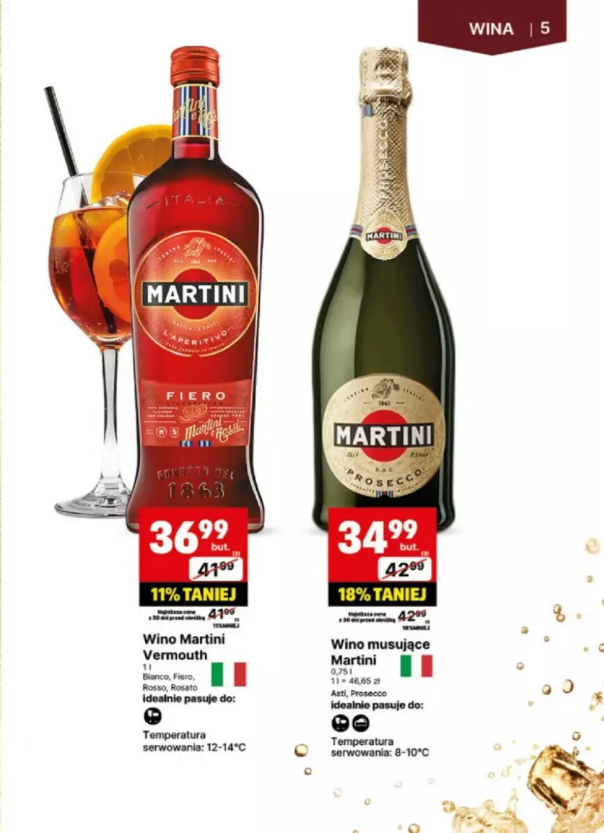 Gazetka promocyjna Delikatesy Centrum - ważna 04.11 do 16.11.2024 - strona 12 - produkty: Martini, Mus, Prosecco, Ser, Vermouth, Wino, Wino musujące