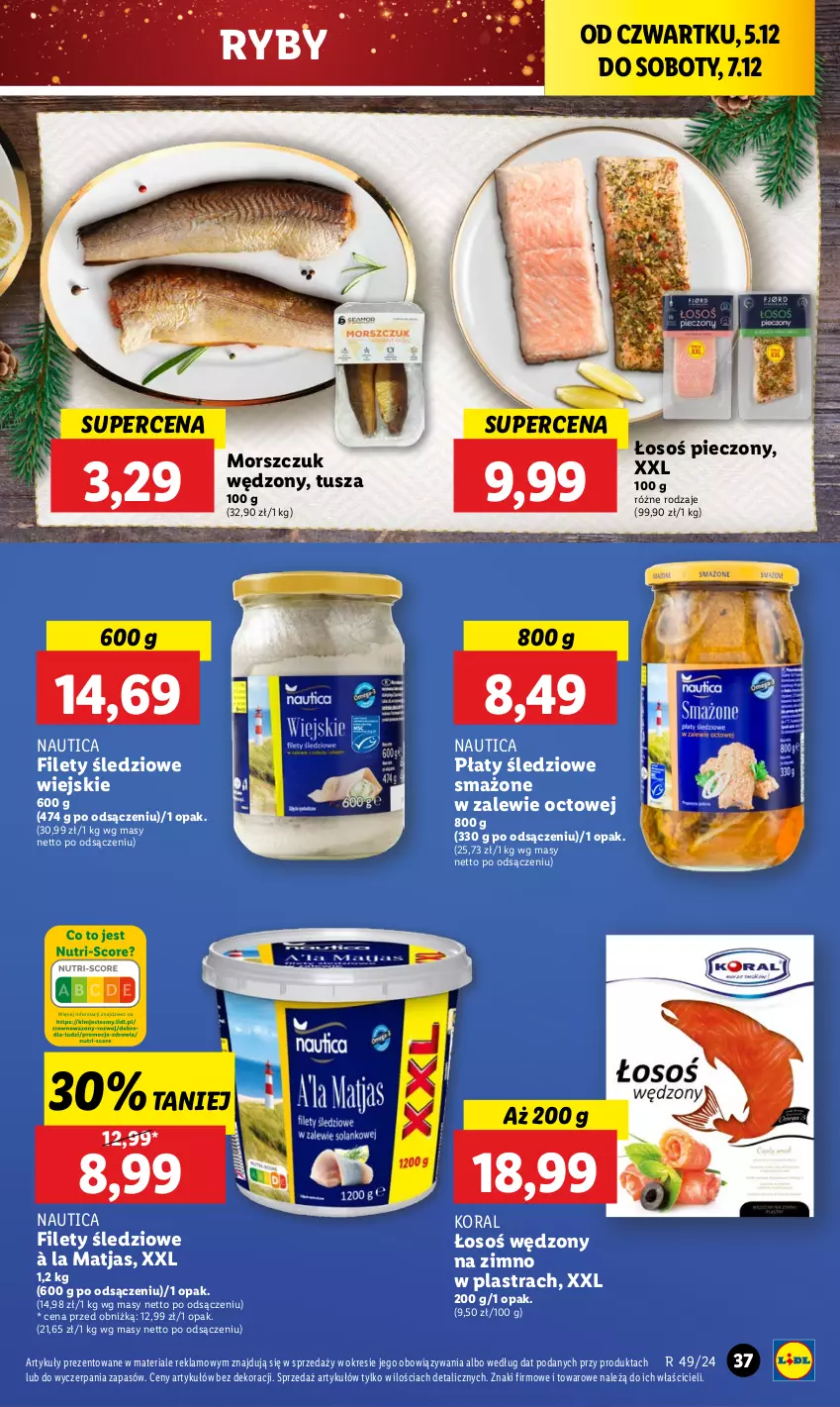 Gazetka promocyjna Lidl - GAZETKA - ważna 05.12 do 07.12.2024 - strona 41 - produkty: Matjas, Piec, Płaty śledziowe, Tusz