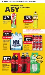 Gazetka promocyjna Netto - Od Poniedziałku - Gazetka - ważna od 25.05 do 25.05.2024 - strona 4 - produkty: Piwa, Piwo, Nałęczowianka, Gra, Beskidzki, Coca-Cola, Mlekovita, Warka, Fanta, Olej rzepakowy, Woda mineralna, Woda, Sprite, Olej, Mleko, Fa