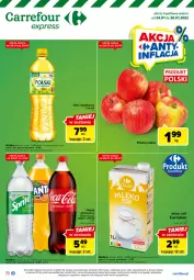 Gazetka promocyjna Carrefour - Gazetka Express - Gazetka - ważna od 30.01 do 30.01.2023 - strona 1 - produkty: Kosz, Coca-Cola, Fanta, Olej rzepakowy, Sprite, Napój, Olej, Jabłka, Mleko, Fa
