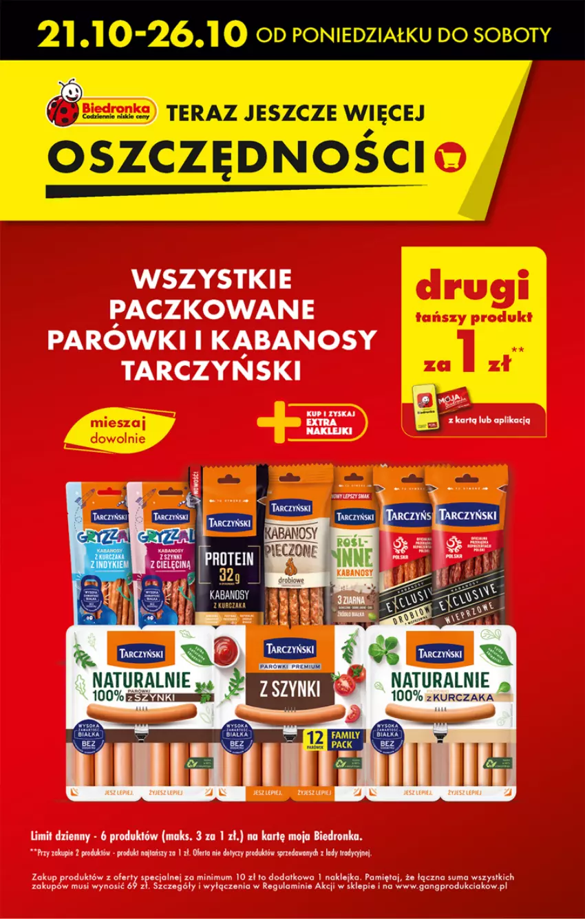 Gazetka promocyjna Biedronka - Od Poniedziałku - ważna 21.10 do 26.10.2024 - strona 9 - produkty: Fa, Kabanos, Klej, Mięta, Mus, Parówki, Tarczyński, Tera