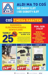 Gazetka promocyjna Aldi - COŚ do domu i nie tylko - Gazetka - ważna od 08.07 do 08.07.2023 - strona 1 - produkty: Sok, Gra, Bitów z grzechotką, Wiertarkowkrętarka, Warka, Tarka, Wkręt, Wkrętarka, Bateria, Akumulator, Fa