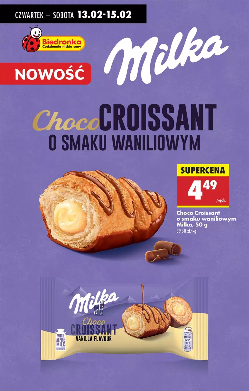 Gazetka promocyjna Biedronka - Od Czwartku - ważna 13.02 do 19.02.2025 - strona 57 - produkty: Croissant, Milka