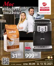 Gazetka promocyjna Selgros - Katalog Kawa i Herbata - Gazetka - ważna od 13.10 do 13.10.2021 - strona 1 - produkty: Kawa ziarnista, Młynek, Kawa, Tran, Lavazza, LG, Fa
