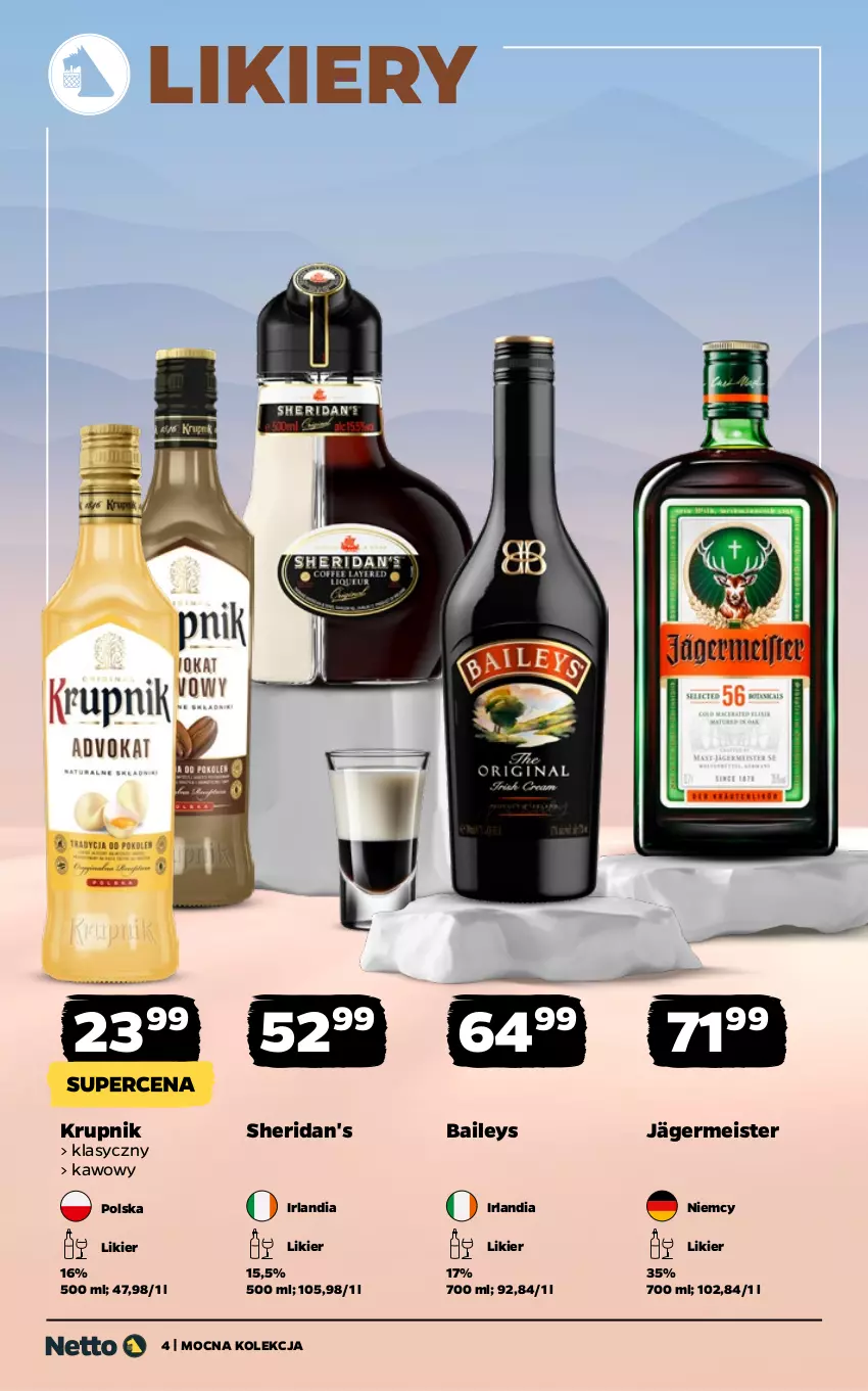 Gazetka promocyjna Netto - Alkohole - Mocne - ważna 02.03 do 14.03.2026 - strona 4 - produkty: Krupnik, Likier, Sheridan's