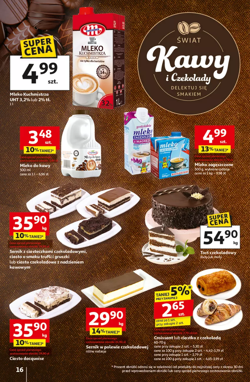 Gazetka promocyjna Auchan - Wielkie przeboje cenowe Hipermarket - ważna 23.10 do 29.10.2025 - strona 16 - produkty: Croissant, Fa, Gruszki, Mleko, Mleko zagęszczone, Ser, Tera