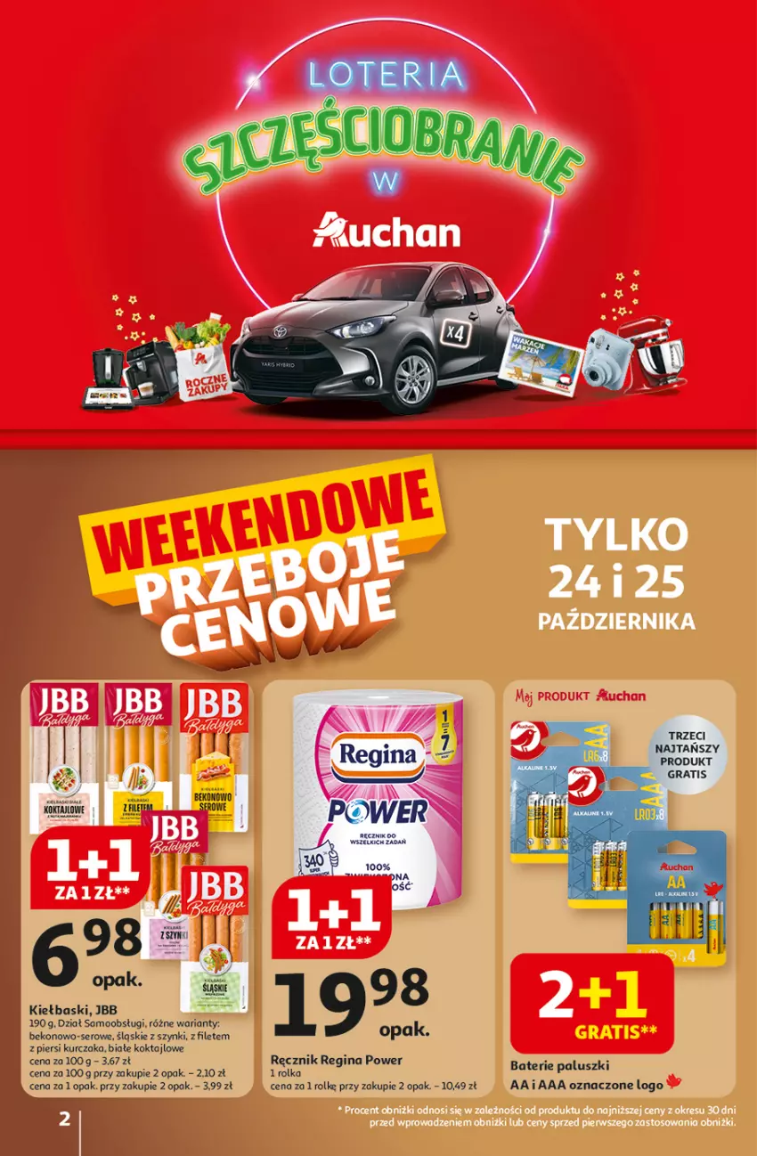 Gazetka promocyjna Auchan - Wielkie przeboje cenowe Hipermarket - ważna 23.10 do 29.10.2025 - strona 2 - produkty: Beko, Fa, Gin, Gra, Kurczak, Ręcznik, Ser