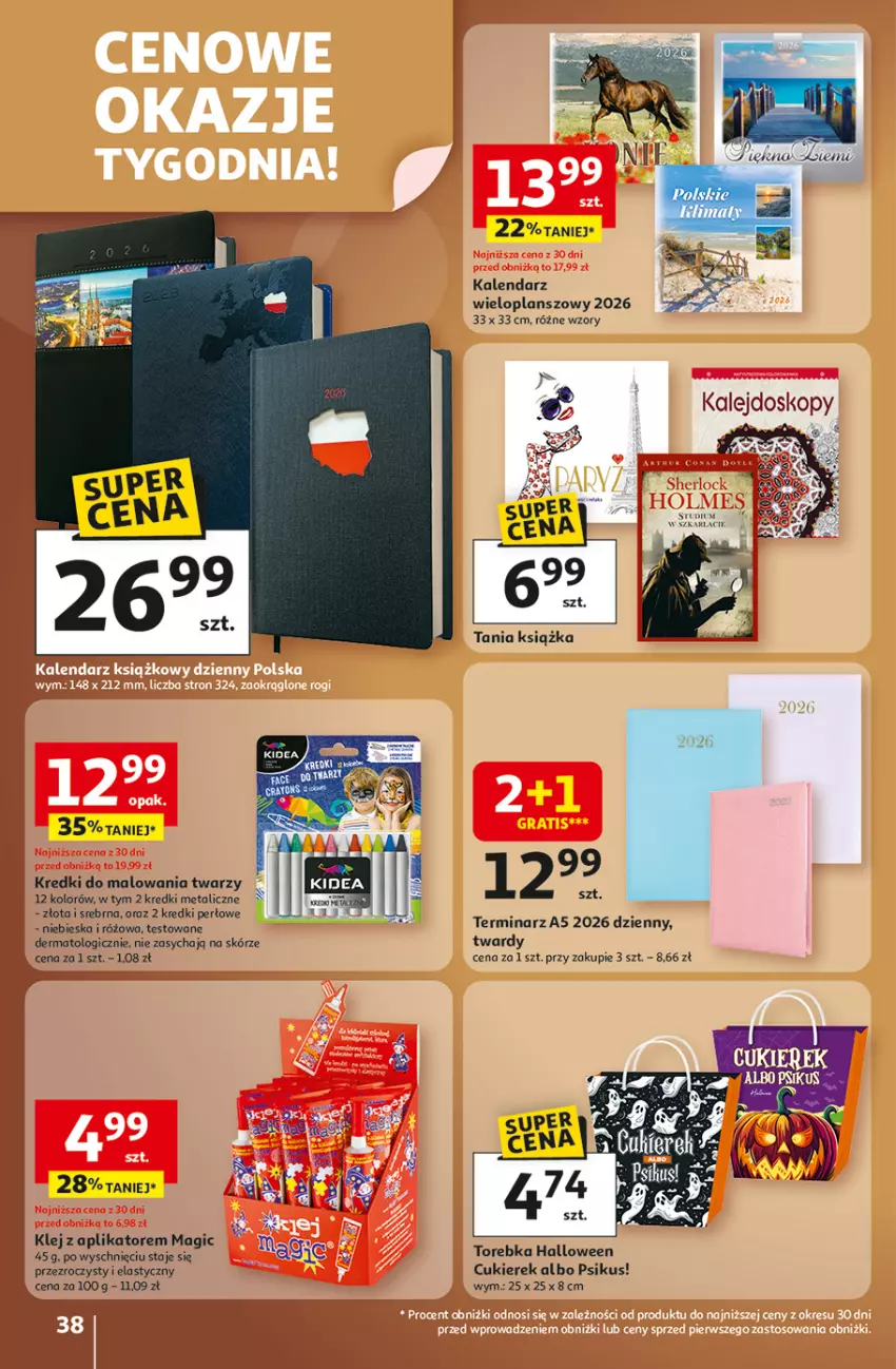 Gazetka promocyjna Auchan - Wielkie przeboje cenowe Hipermarket - ważna 23.10 do 29.10.2025 - strona 38 - produkty: Cukier, Kalendarz, Klej, Książka, Torebka