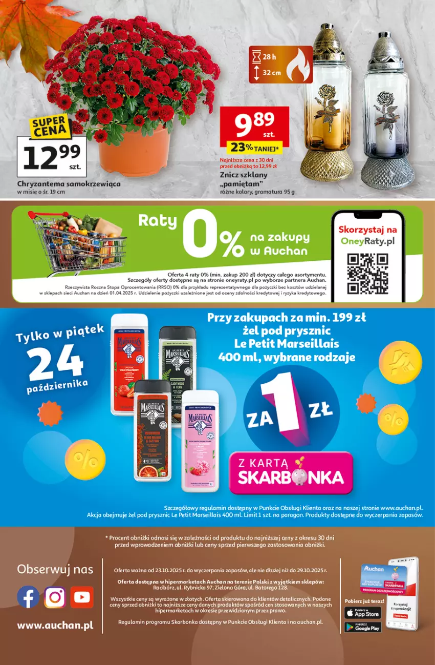 Gazetka promocyjna Auchan - Wielkie przeboje cenowe Hipermarket - ważna 23.10 do 29.10.2025 - strona 45 - produkty: Chryzantema, Gra, Kosz, Mars, Mięta, Por, Rama, Top, Znicz