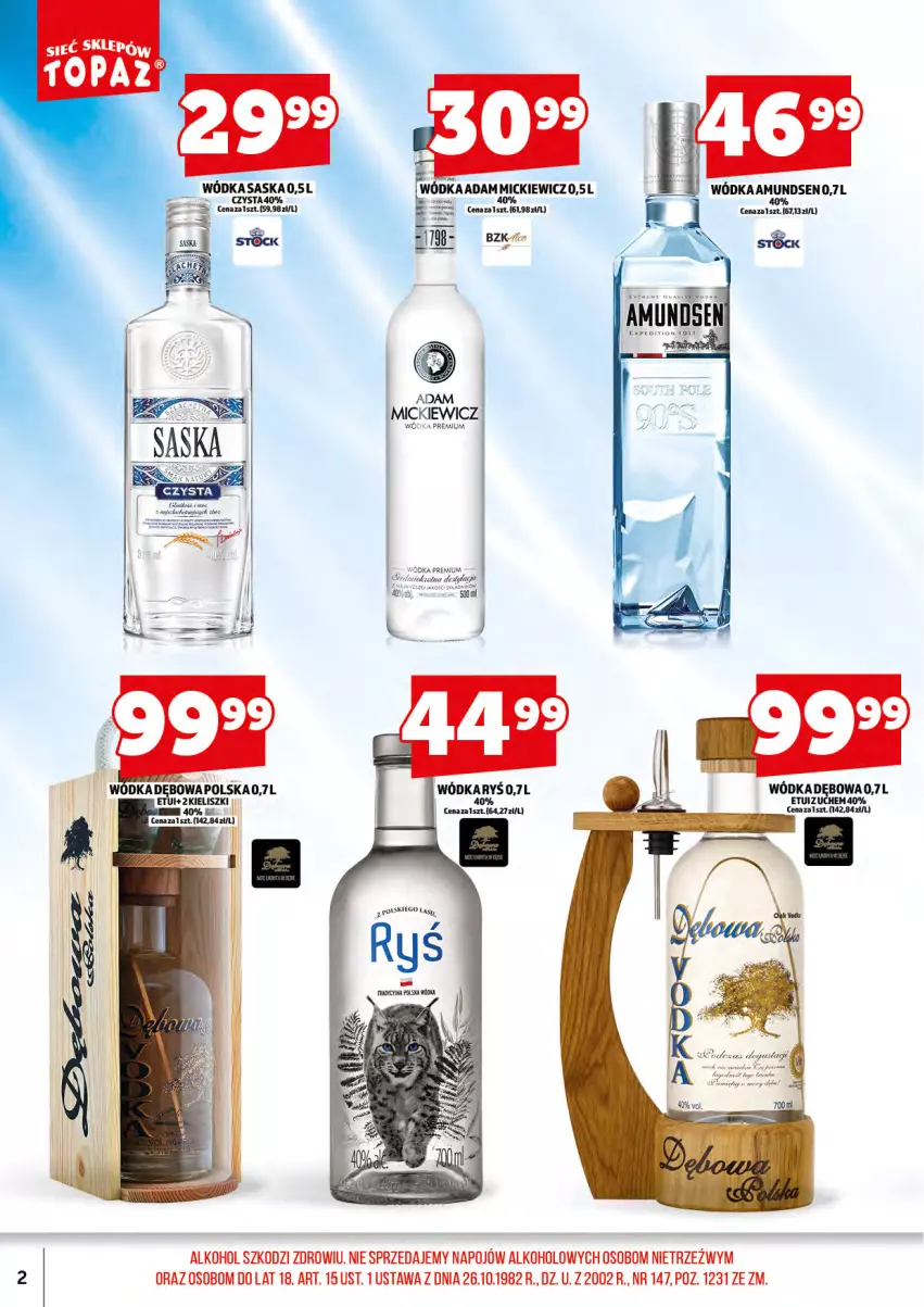 Gazetka promocyjna Topaz - Gazetka - ważna 01.08 do 17.08.2025 - strona 4 - produkty: Amundsen, Fa, Top, Wódka