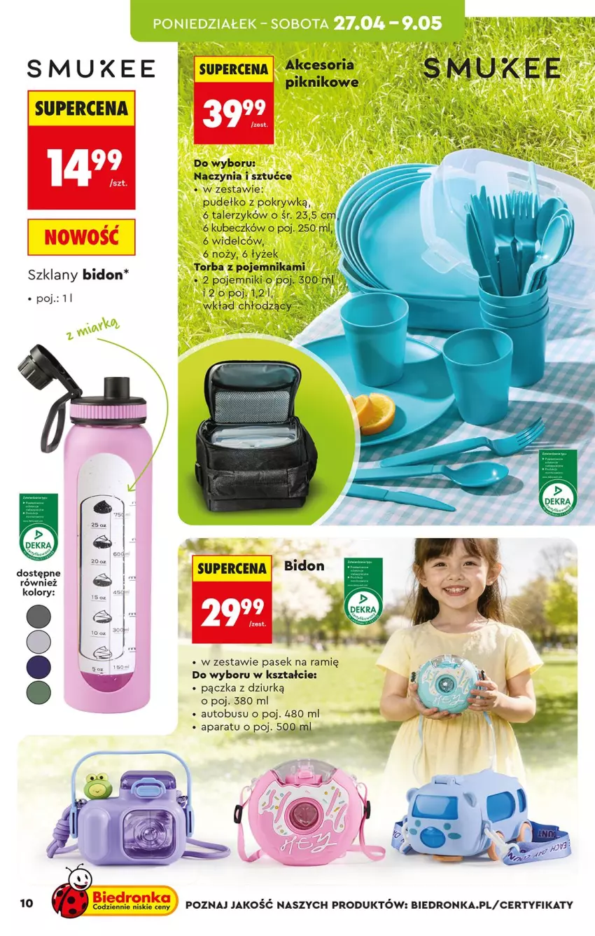 Gazetka promocyjna Biedronka - Okazje Tygodnia - ważna 25.04 do 09.05.2026 - strona 10 - produkty: Autobus, Noż, Okno, Pasek, Pojemnik, Pudełko, Talerz, Talerzyk, Torba
