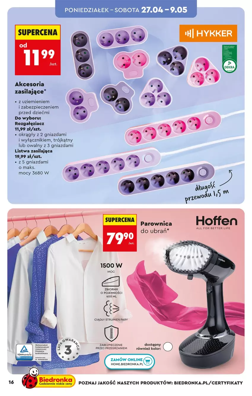 Gazetka promocyjna Biedronka - Okazje Tygodnia - ważna 25.04 do 09.05.2026 - strona 16 - produkty: Listwa, Parownica, Piec, Ser
