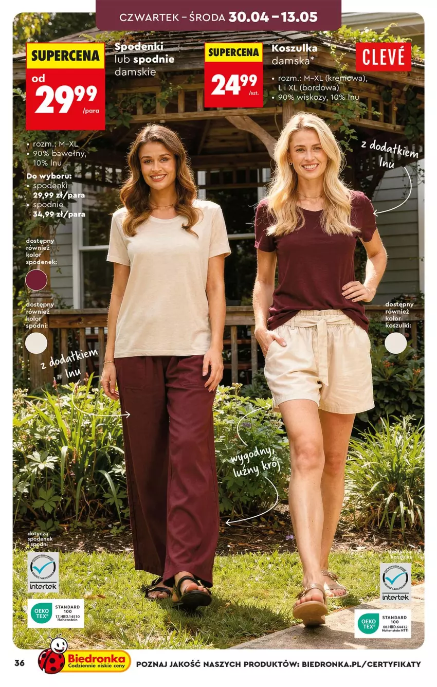 Gazetka promocyjna Biedronka - Okazje Tygodnia - ważna 25.04 do 09.05.2026 - strona 36 - produkty: Kosz, Koszulka, Spodenek, Spodnie